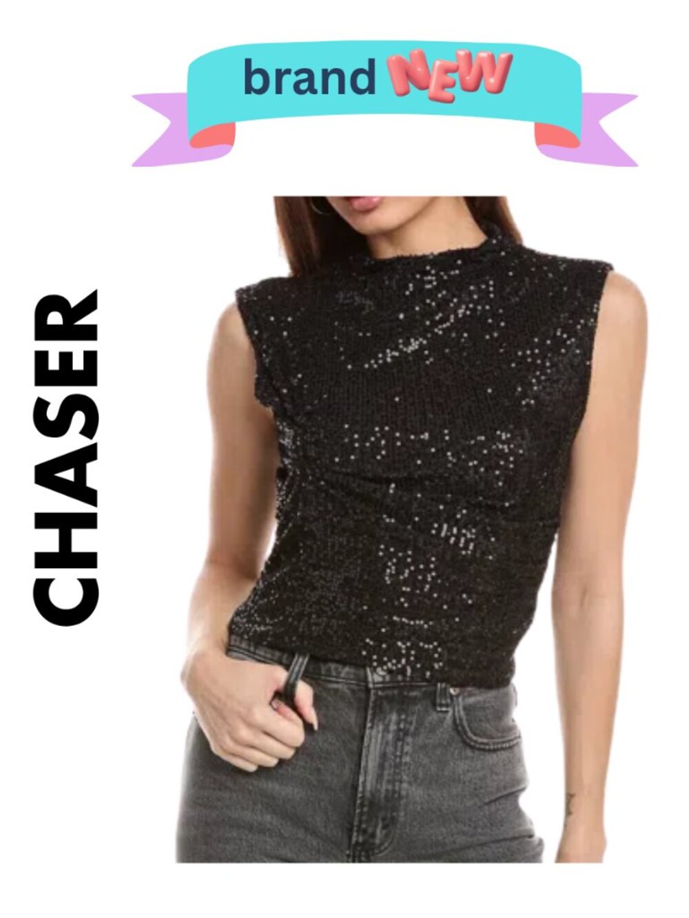 Chaser Haileyy Licorice Tank Top Size Medium New w/Tags